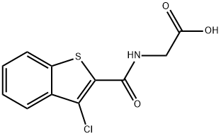 2-[(3-氯-1-苯并噻吩-2-基)甲酰胺]乙酸, 216985-67-0, 结构式