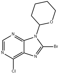 8-溴-6-氯-9-(四氢吡喃-2-基)-9H-嘌呤, 218431-08-4, 结构式