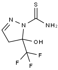 5-羟基-5-(三氟甲基)-4,5-二氢-1H-吡唑-1-碳硫酰胺, 219986-56-8, 结构式