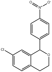7-氯-3,4-二氢-1-(4-硝基苯基)-1H-2-苯并吡喃, 220444-99-5, 结构式
