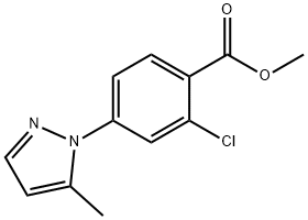 甲基 2-氯-4-(5-甲基-1H-吡唑-1-基)苯酸盐, 220462-04-4, 结构式