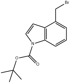 1-BOC-4-溴甲基吲哚, 220499-13-8, 结构式