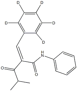 N-4-Phenyl α-Benzylidene-d5 IsobutyrylacetaMide, 222412-73-9, 结构式