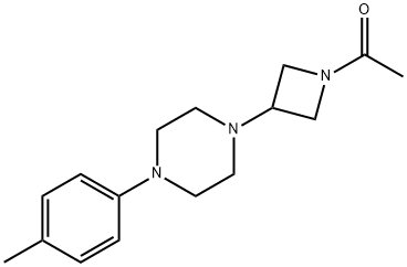 N-乙酰-3(对甲基苯基哌嗪)氮杂环丁烷, 223381-96-2, 结构式