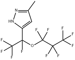 5-甲基-3-(1,2,2,2-四氟-1-(全氟丙氧基)乙基)-1H-吡唑, 229957-00-0, 结构式
