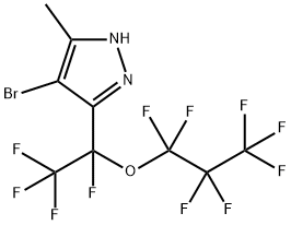 4-溴-5-甲基-3-(1,2,2,2-四氟-1-(全氟丙氧基)乙基)-1H-吡唑, 231630-82-3, 结构式
