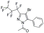 1-(4-溴-3-(全氟丙基)-5-苯基-1H-吡唑-1-基)乙-1-酮, 231955-61-6, 结构式