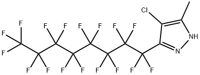 4-氯-5-甲基-3-(全氟辛基)-1H-吡唑, 232587-49-4, 结构式