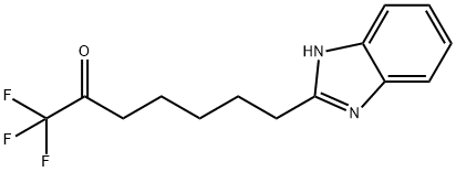 7-(1H-苯并[D]咪唑-2-基)-1,1,1-三氟庚烷-2-酮, 240121-55-5, 结构式