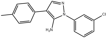 1-(3-氯苯基)-4-(对甲苯基)-1H-吡唑-5-胺, 242797-19-9, 结构式