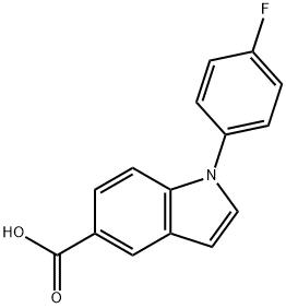 1-(4-氟苯基)-1H-吲哚-5-羧酸, 243467-60-9, 结构式