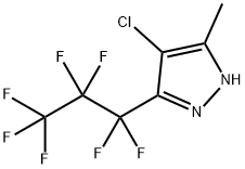 4-氯-5-甲基-3-(全氟丙基)-1H-吡唑, 247170-22-5, 结构式