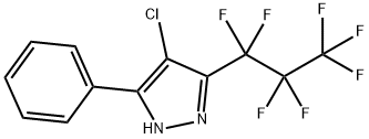 4-氯-5-(全氟丙基)-3-苯基-1H-吡唑, 247220-85-5, 结构式