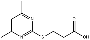 2-(2-羧乙基)硫代-4,6-二甲基嘧啶, 247225-29-2, 结构式