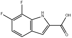 6,7-二氟-1H-吲哚-2-羧酸, 247564-68-7, 结构式