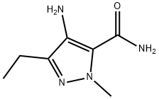4-氨基-3-乙基-1-甲基-1H-吡唑-5-甲酰胺, 247584-81-2, 结构式