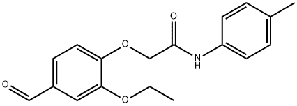 2-(2-乙氧基-4-甲酰基苯氧基)-N-(对甲苯基)乙酰胺, 247592-65-0, 结构式