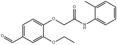 2-(2-乙氧基-4-甲酰基苯氧基)-N-(邻甲苯)乙酰胺, 247592-68-3, 结构式