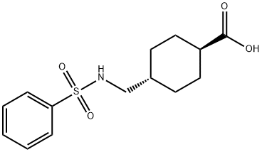 反式-4-{[(苯磺酰基)氨基]甲基}环己烷羧酸, 247936-90-9, 结构式