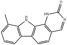 2H-嘧啶并[4,5-A]咔唑-2-酮,1,11-二氢-10-甲基-, 248246-46-0, 结构式