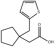 2-(1-(噻吩-2-基甲基)环戊基)乙酸, 248255-04-1, 结构式