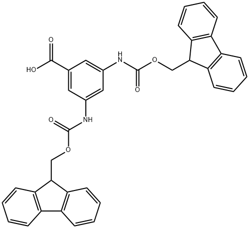 二-FMOC-3,5-二氨基苯甲酸, 248602-44-0, 结构式