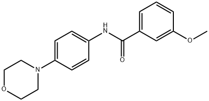 3-甲氧基-N-(4-吗啉代苯基)苯甲酰胺, 250714-75-1, 结构式