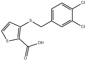3-((3,4-二氯苄基)硫代)噻吩-2-羧酸, 251096-84-1, 结构式