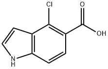 4-氯-5-甲酸吲哚, 251107-41-2, 结构式