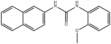 N-(2-Methoxyphenyl)-N′-2-naphthalenyl-urea, 251917-79-0, 结构式