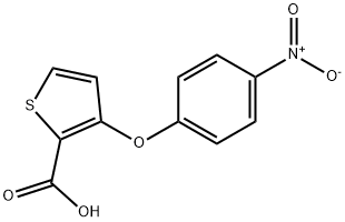 3-(4-硝基苯氧基)噻吩-2-羧酸, 252026-66-7, 结构式