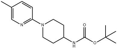 [1-(5-甲基-2-吡啶基)-4-哌啶基]氨基甲酸叔丁酯, 252578-18-0, 结构式