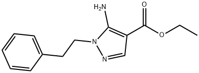 5-氨基-1-苯乙基吡唑-4-甲酸乙酯, 252903-25-6, 结构式