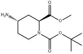 (2S,4S)-4-氨基-1,2-哌啶二甲酸 1-叔丁基 2-甲基酯, 254882-09-2, 结构式