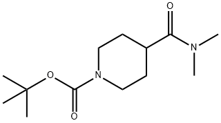 4-(二甲基氨基甲酰基)哌啶-1-甲酸叔丁酯, 254905-58-3, 结构式