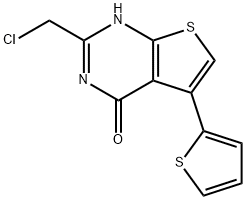 2-(氯甲基)-5-(噻吩-2-基)-3H,4H-噻吩并[2,3-D]嘧啶-4-酮, 255378-83-7, 结构式