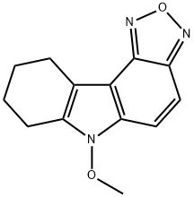 6-甲氧基-7,8,9,10-四氢-6H-[1,2,5]噁二唑并[3,4-C]咔唑, 255865-29-3, 结构式