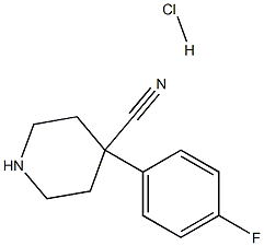 4-(4-氟苯基)哌啶-4-甲腈盐酸盐, 256951-80-1, 结构式