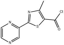 4-甲基-2-(2-吡嗪基)-1,3-噻唑-5-羰酰氯, 257876-11-2, 結(jié)構(gòu)式