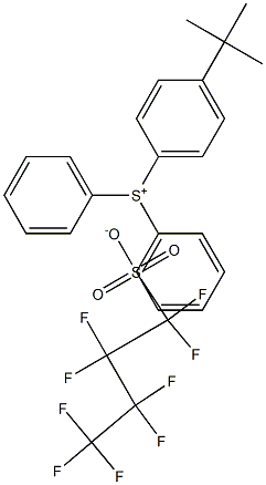 DIPHENYL 4-TERTBUTYLPHENYLSULFO<i></i>NIUM NONAFLUOROBUTANESULFONATE, 258872-05-8, 结构式