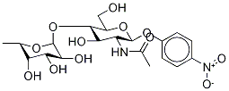 4-硝基苯基-2-乙酰胺基-2-脱氧-4-O-(Α-L-岩藻糖)-Β-D-吡喃葡糖苷, 259143-52-7, 结构式