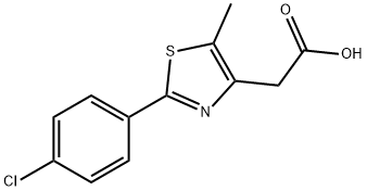 2-(2-(4-氯苯基)-5-甲基噻唑-4-基)乙酸, 259655-35-1, 结构式