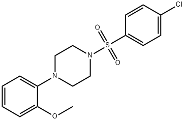 1-((4-氯苯基)磺酰基)-4-(2-甲氧基苯基)哌嗪, 259683-39-1, 结构式