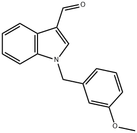 1-(3-甲氧基苄基)吲哚-3-甲醛, 261637-72-3, 结构式