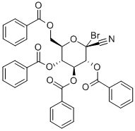 2-溴-2-脱氧3,4,5,7-四-O-苯甲酰基A-D-D-吡喃- 庚吡喃酮腈, 262849-67-2, 结构式
