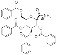 C-(1-溴-1-脱氧-2,3,4,6-四-O-苯甲酰-B-D-D-吡喃葡萄糖基)甲酰胺, 262849-68-3, 结构式
