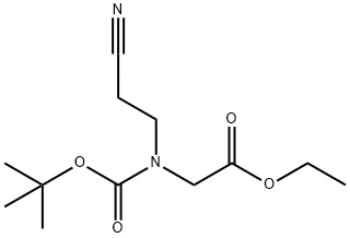 2-(BOC-(2-氰基乙基)氨基)乙酸乙酯, 266353-18-8, 结构式