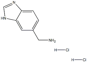 1H-苯并咪唑-5-甲胺 二盐酸盐, 267874-51-1, 结构式