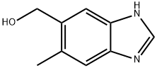 6-甲基-(9CI)-1H-苯并咪唑-5-甲醇, 267875-59-2, 结构式