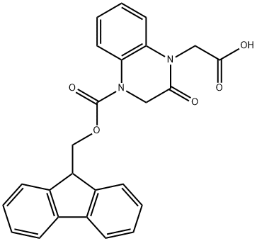 FMOC-4-羧甲基-1-1,2,3,4-四氢异喹啉-3-酮, 269078-84-4, 结构式